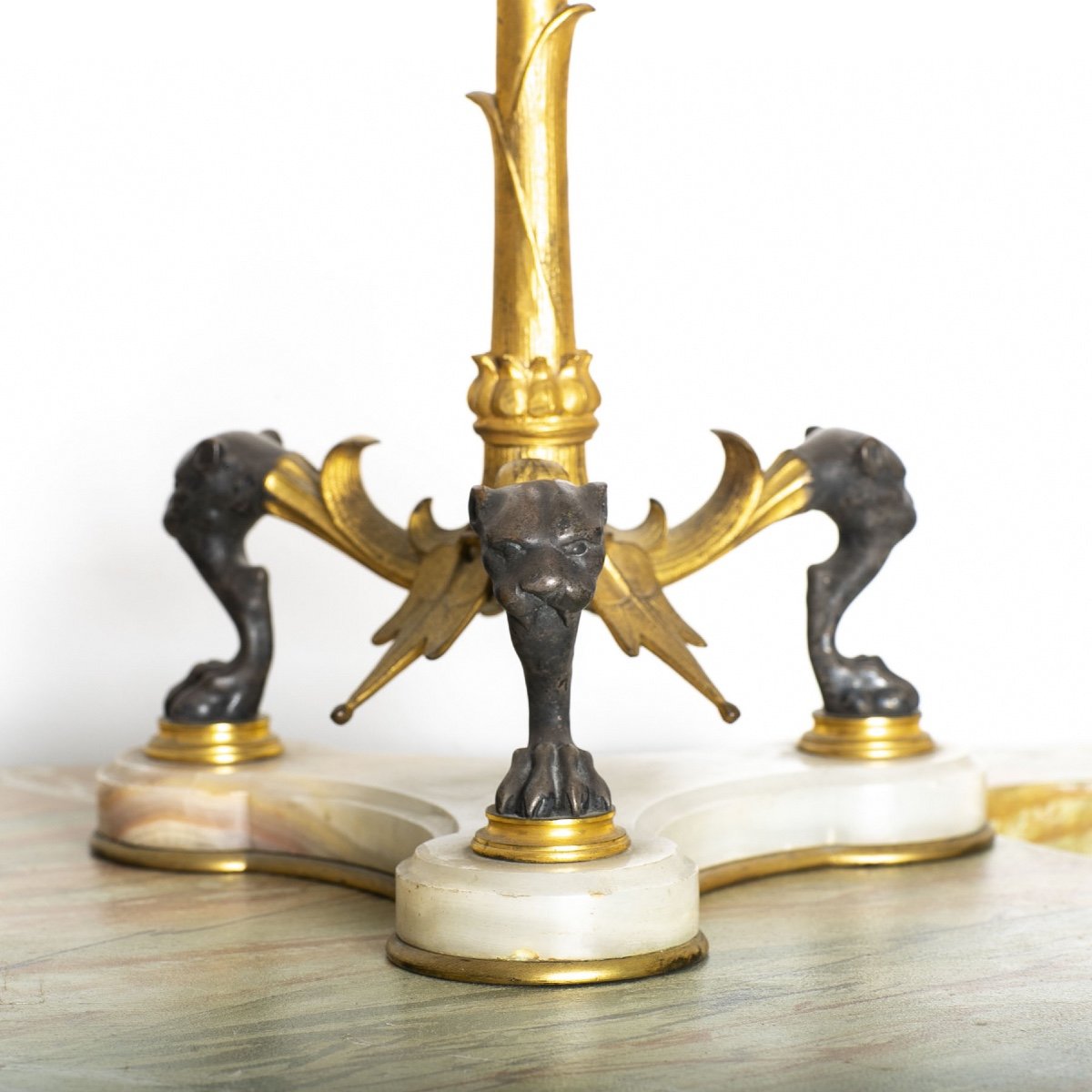 Important Pair Of "bamboo" Candelabras In The Style Of H. Cahieux And F. Barbedienne Circa 1870-photo-5