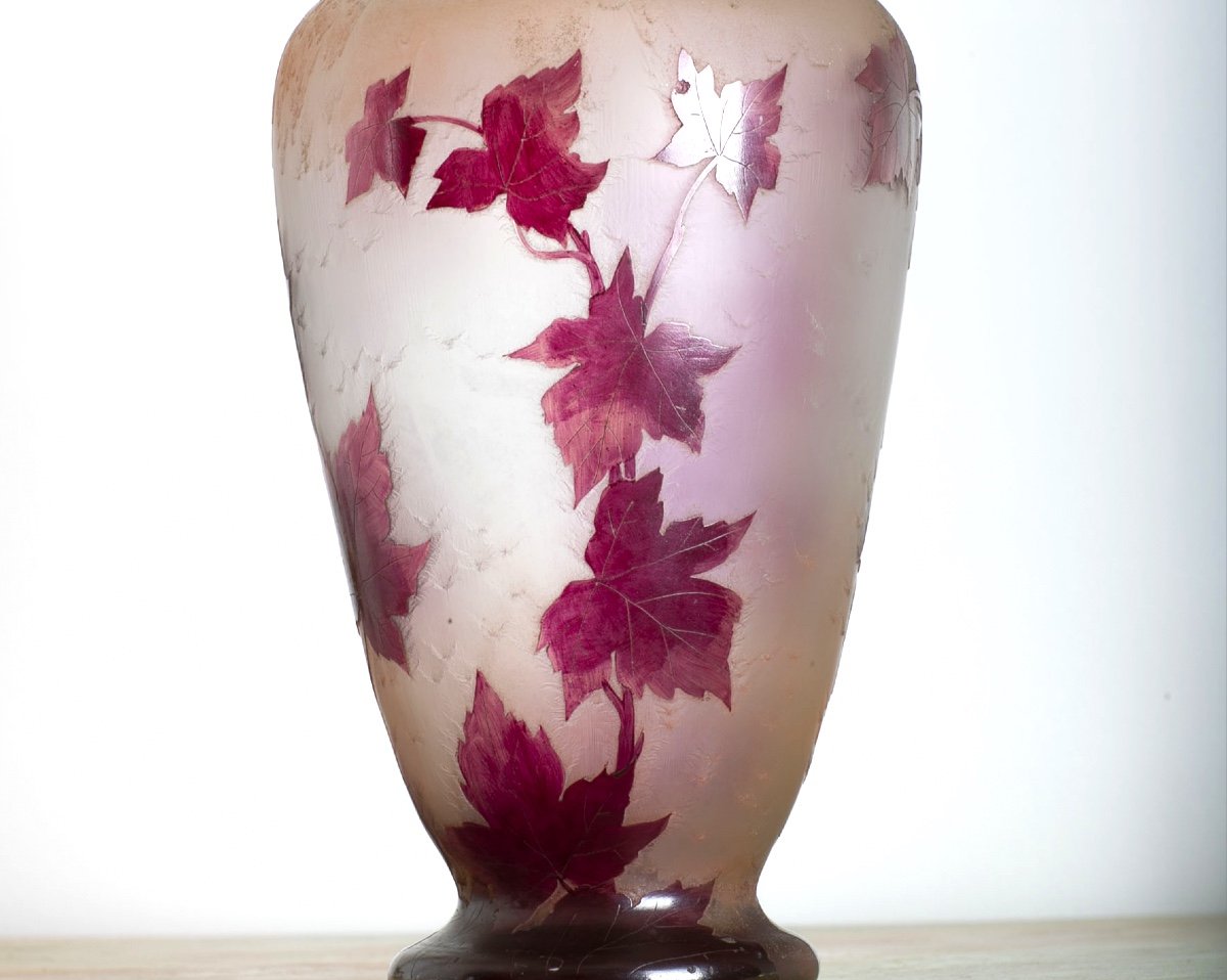 Majestueux Vase 1910 Rubis 43 Cm Par François-Théodore Legras (1839-1916) - Art Nouveau-photo-2