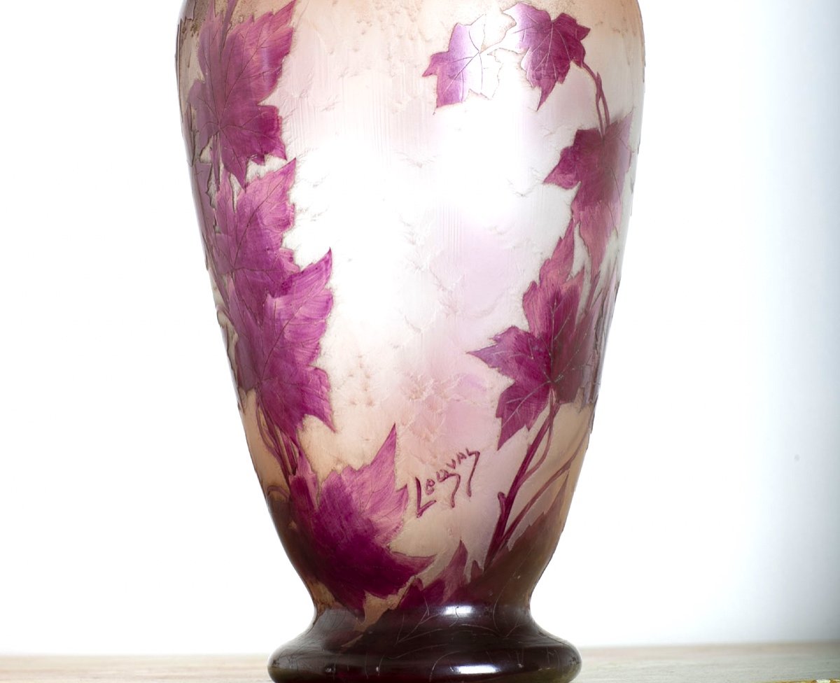 Majestueux Vase 1910 Rubis 43 Cm Par François-Théodore Legras (1839-1916) - Art Nouveau-photo-8