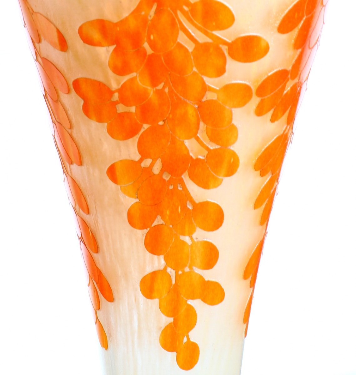 Spectacular Vase "dattiers" 62 Cm French Glass Charles Schneider Circa 1918-1921-photo-7