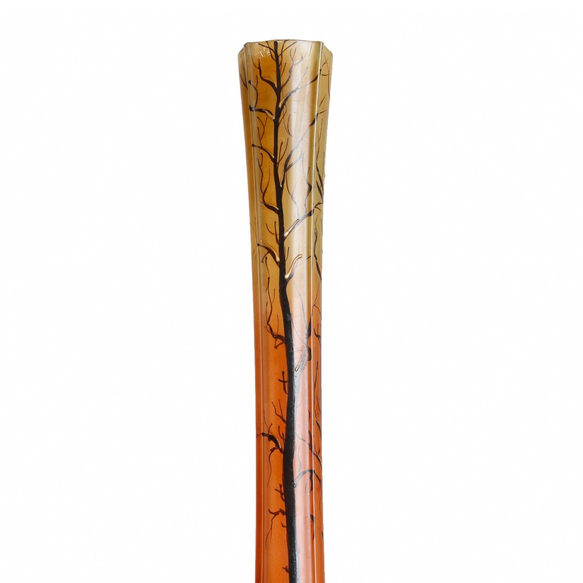 Vase Landscape Of Snows And Trees By François-théodore Legras (1839-1916) Art Nouveau 20"-photo-2