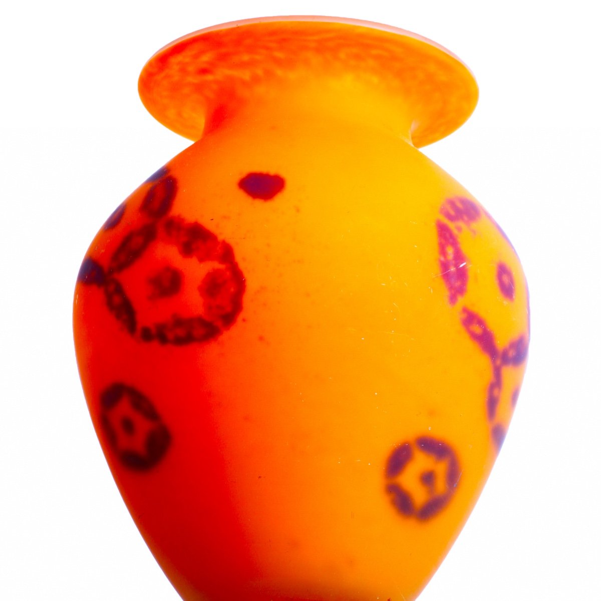 Important Schneider Vase French Glass Art Deco Circa 1930 Era Daum, Gallé, Argental-photo-2