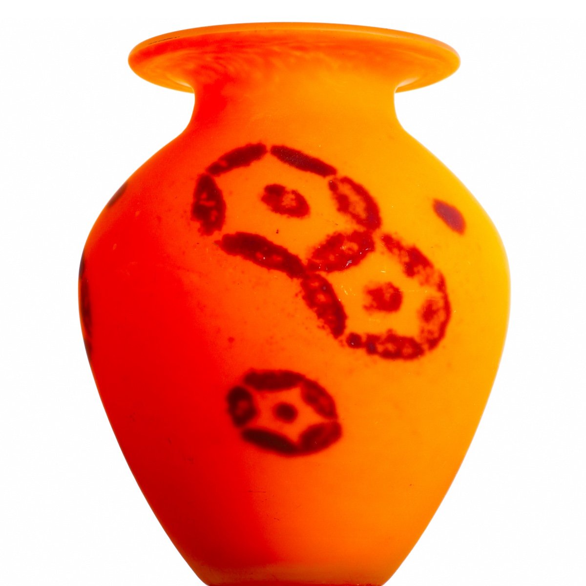 Important Schneider Vase French Glass Art Deco Circa 1930 Era Daum, Gallé, Argental