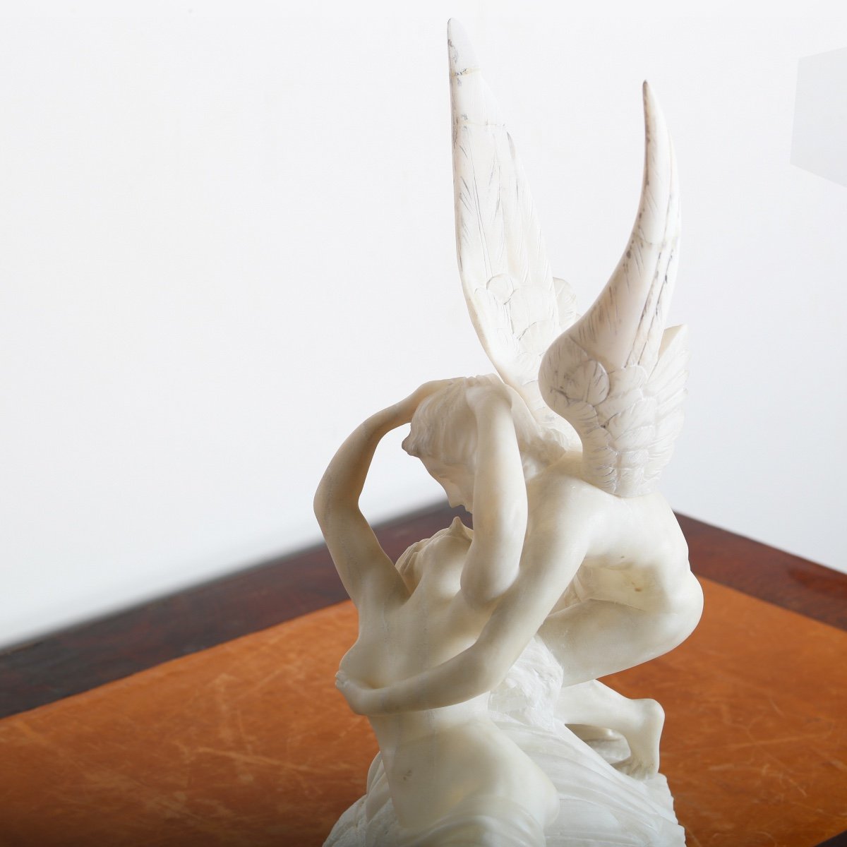 Marble And Alabaster Sculpture Psyche Revived By The Kiss Of Love After Antonio Canova-photo-6