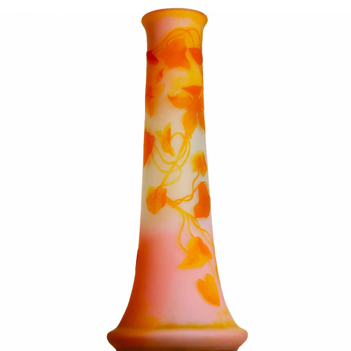 Grand Vase Capucines Par Emile Gallé  Circa 1900 Art Nouveau - Era Gallé, Daum, Muller