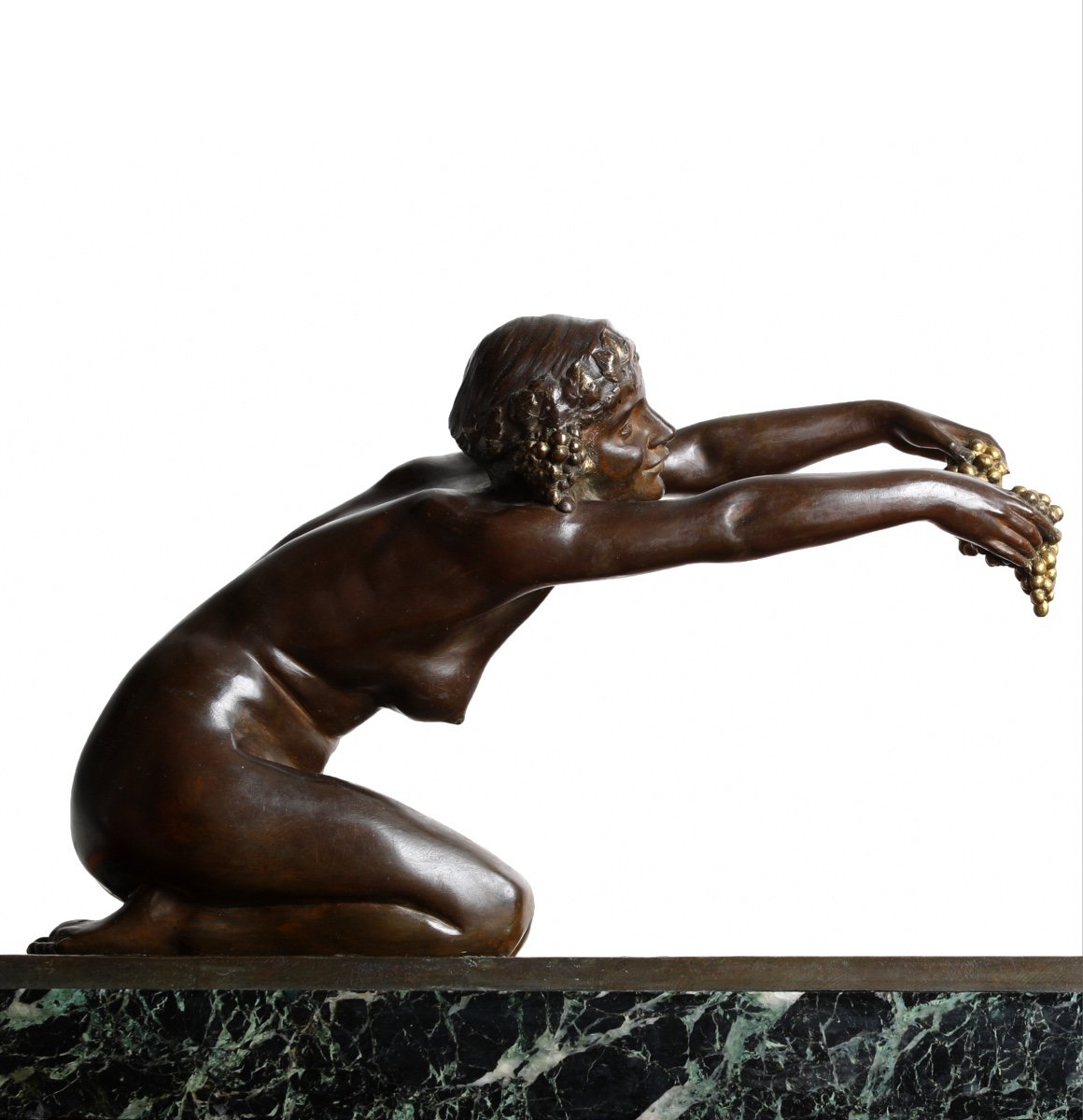 Importante Sculpture En Bronze Art Deco "Nature Et Faune" Par Lucien  Alliot Era Bouraine, Gory-photo-3