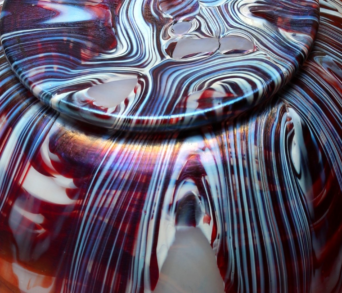 Large Iridescent Vase Art Nouveau Jugendstil 1900 Bohemian Wilhelm Kralik, Loetz, Konig-photo-4