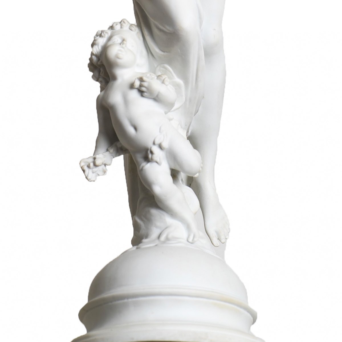 Grande sculpture Biscuit "Allégorie du Soir" Par Mathurin Moreau (1822-1912) - circa 1900-photo-3
