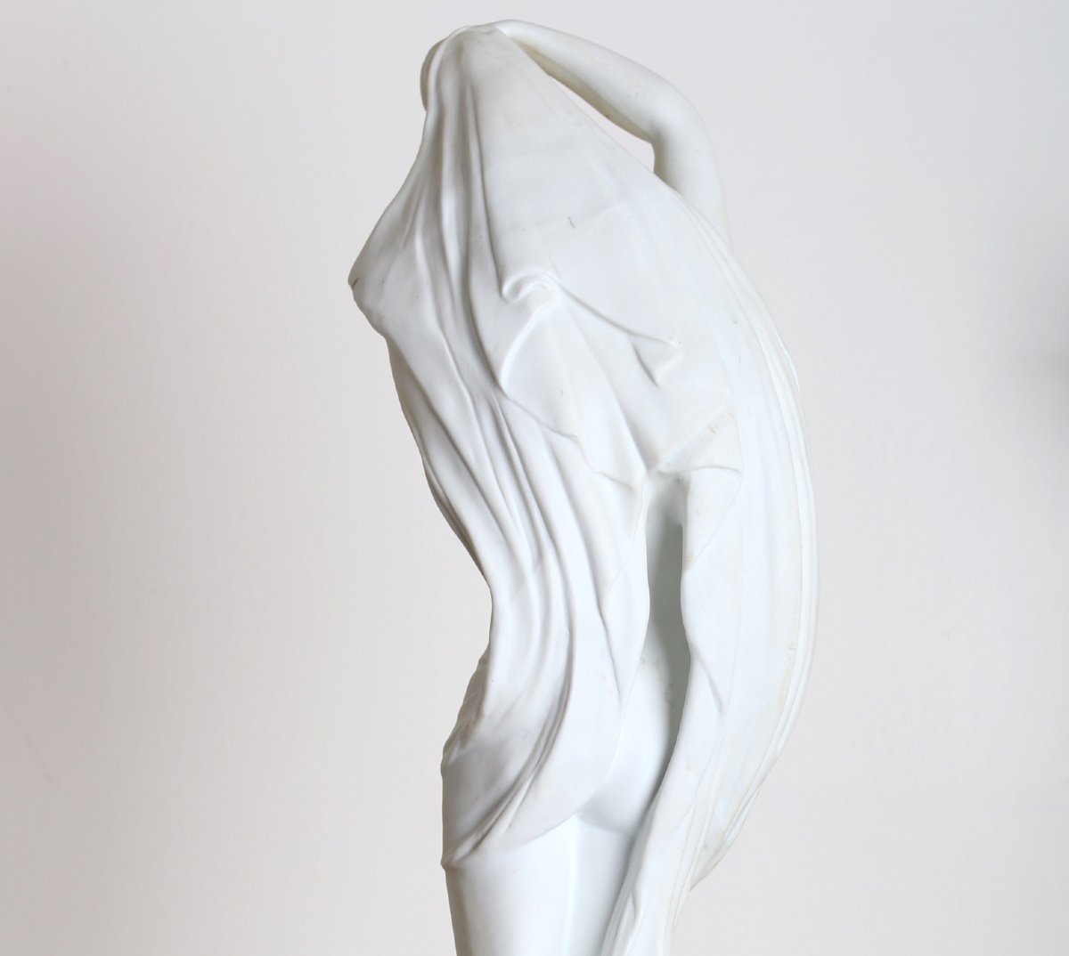 Grande sculpture Biscuit "Allégorie du Soir" Par Mathurin Moreau (1822-1912) - circa 1900-photo-4