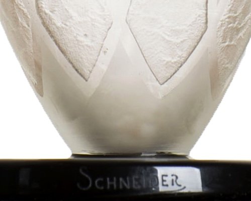Grand Vase Arcature Charles Schneider Le Verre Français Art Deco Era Daum, Gallé, d'Argental-photo-1
