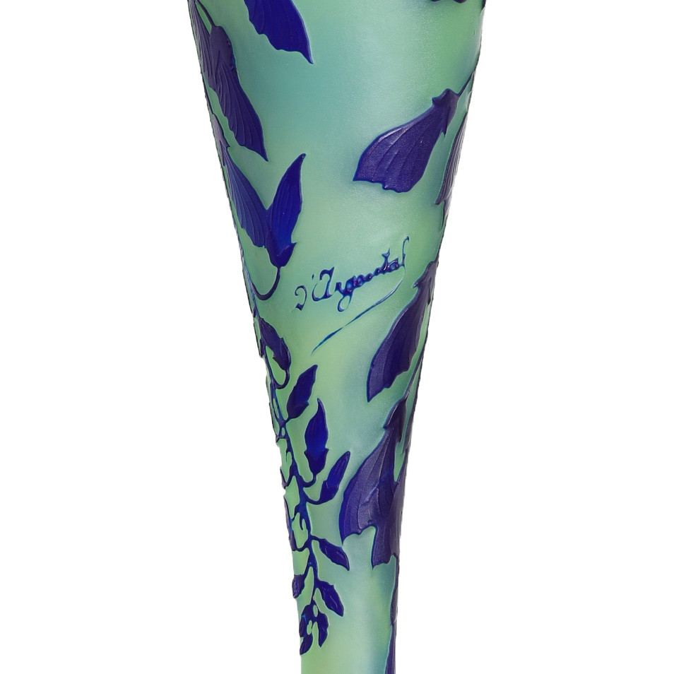 Lapis Lazuli Vase By d'Argental Paul Nicolas Era Delatte, Gallé, Daum, Muller - Art Nouveau-photo-3