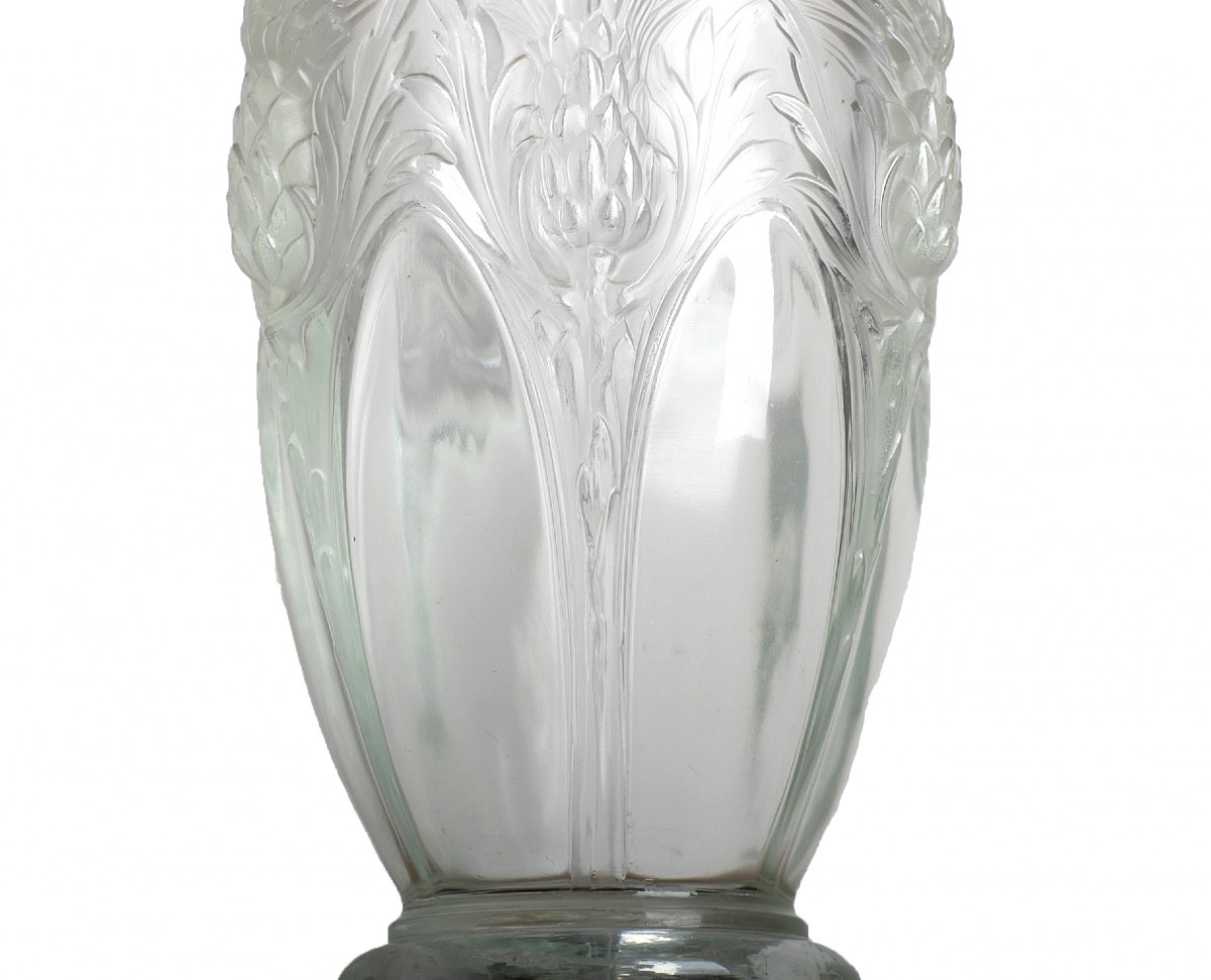 Vase Aux Chardons Par Verlys Art Deco 1933 Era Daum, Gallé, d'Argental, Schneider-photo-4