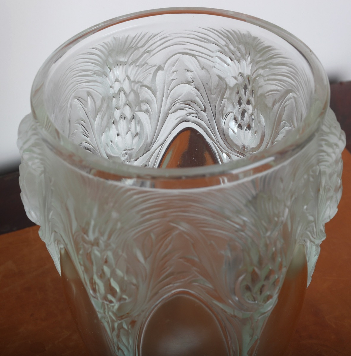 Vase Aux Chardons Par Verlys Art Deco 1933 Era Daum, Gallé, d'Argental, Schneider-photo-8