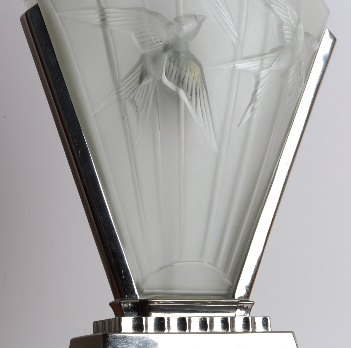 Lampe  Aux Oiseaux Par Sabino Paris 1878-1961 Art Deco 1930 Era Daum, Lalique, d'Avesn, Muller-photo-1