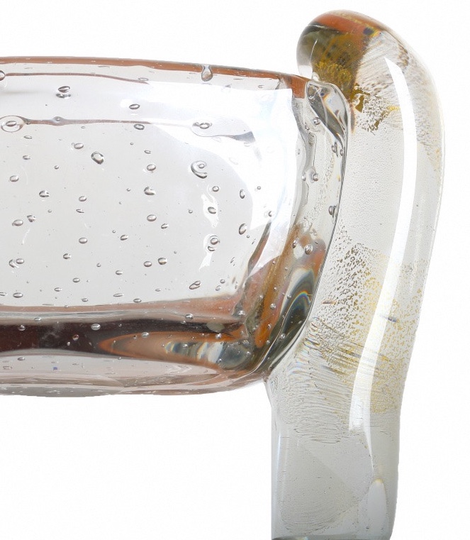 Coupe Inclusions d'or et bulles par Schneider - Era Gallé, Muller, Daum, Delatte-photo-1