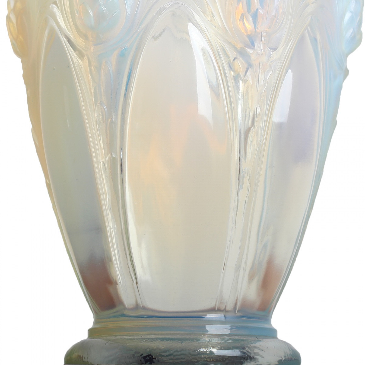 Vase opalescent aux Chardons Par Verlys Art Deco 1933 Era Daum, Gallé, d'Argental, Schneider-photo-4