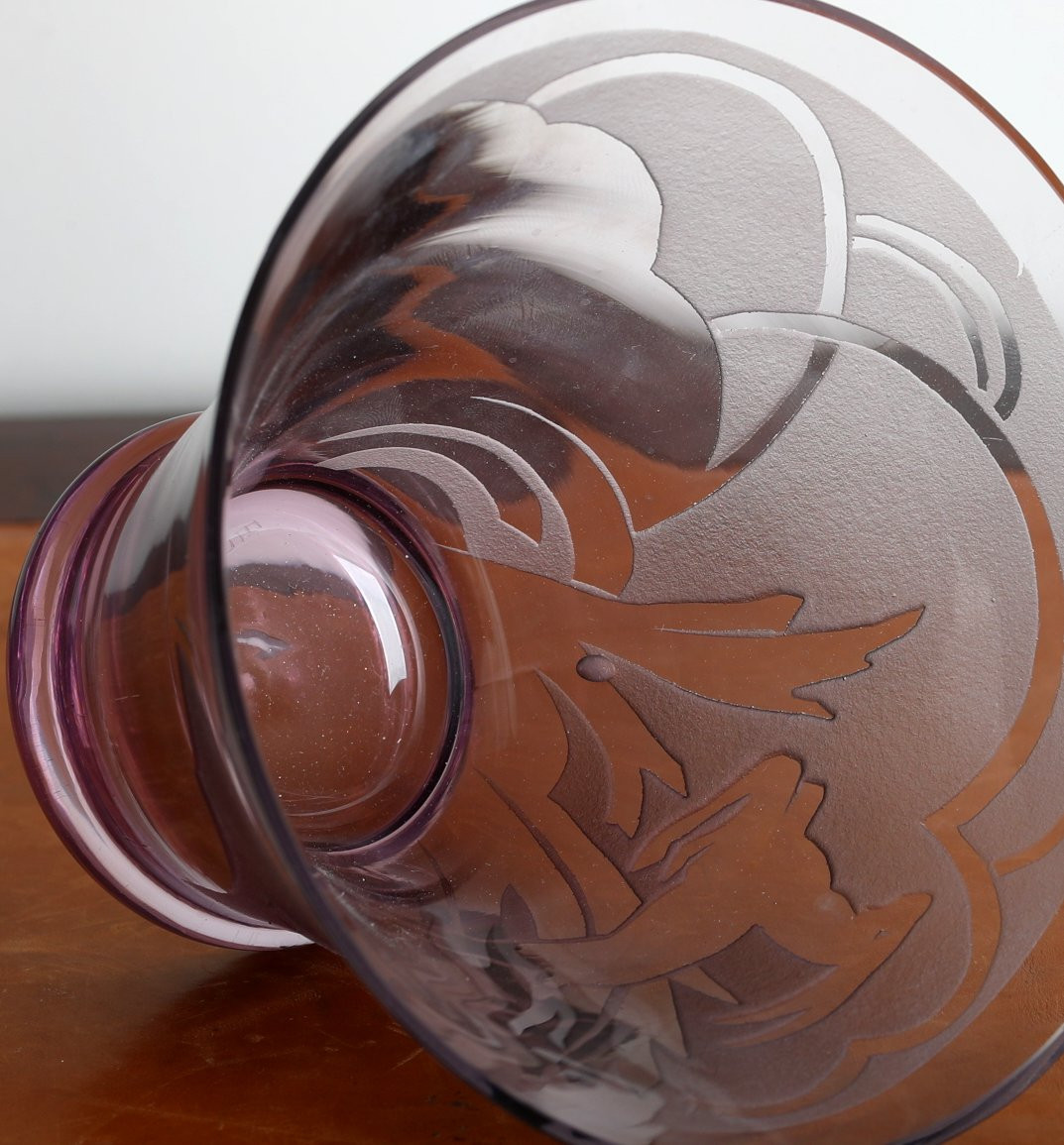 Vase Gazelle Art Deco 1930 Par Muller Frères Lunéville - Era Gallé, Daum, Delatte, Etling-photo-1