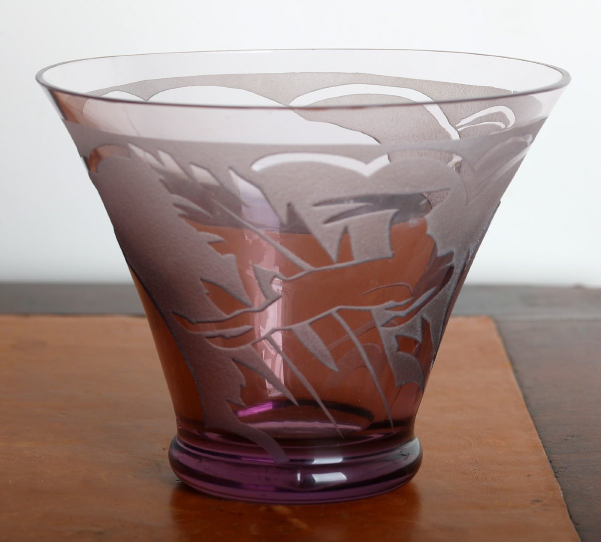 Vase Gazelle Art Deco 1930 Par Muller Frères Lunéville - Era Gallé, Daum, Delatte, Etling-photo-4