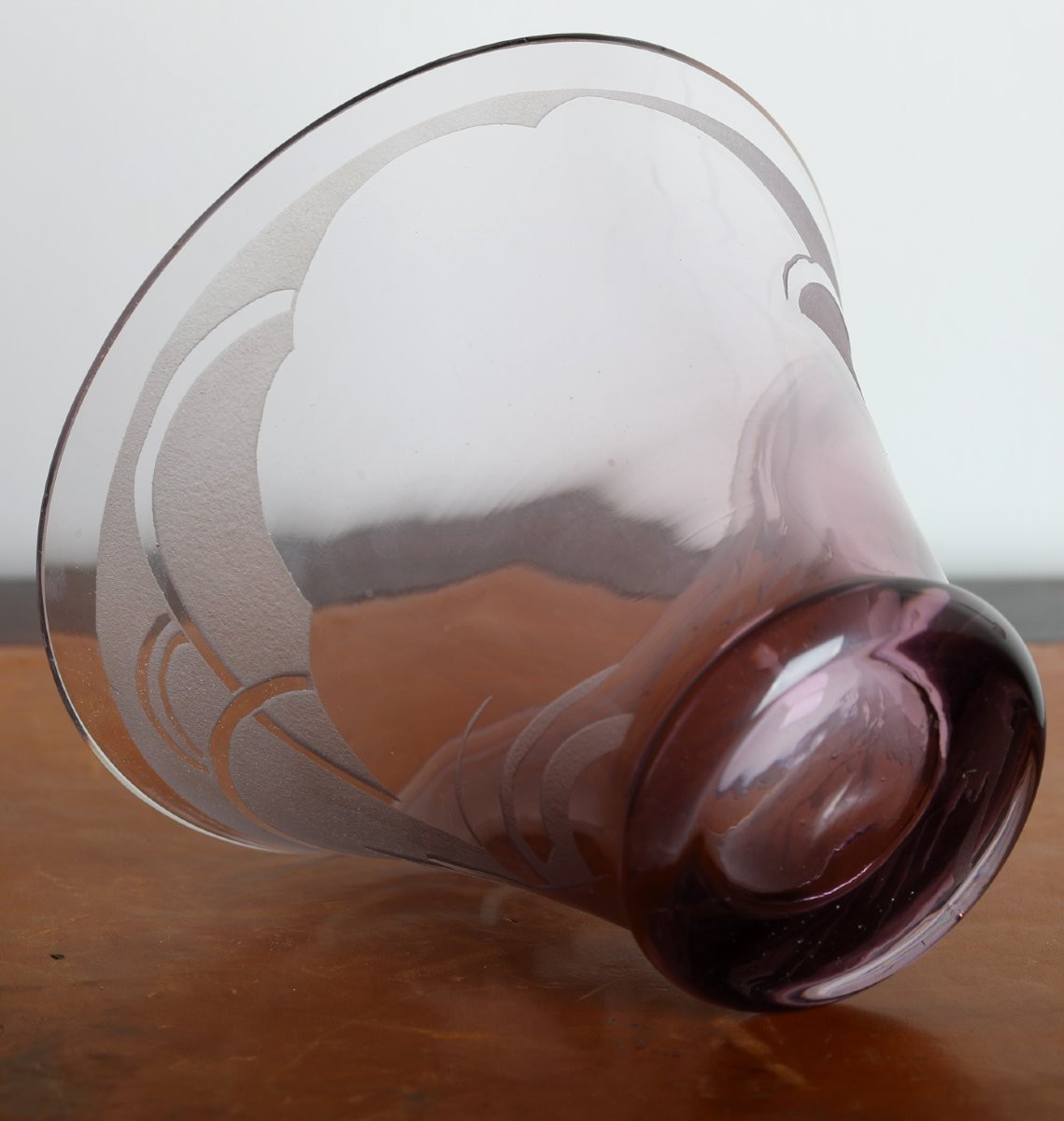 Vase Gazelle Art Deco 1930 Par Muller Frères Lunéville - Era Gallé, Daum, Delatte, Etling-photo-7
