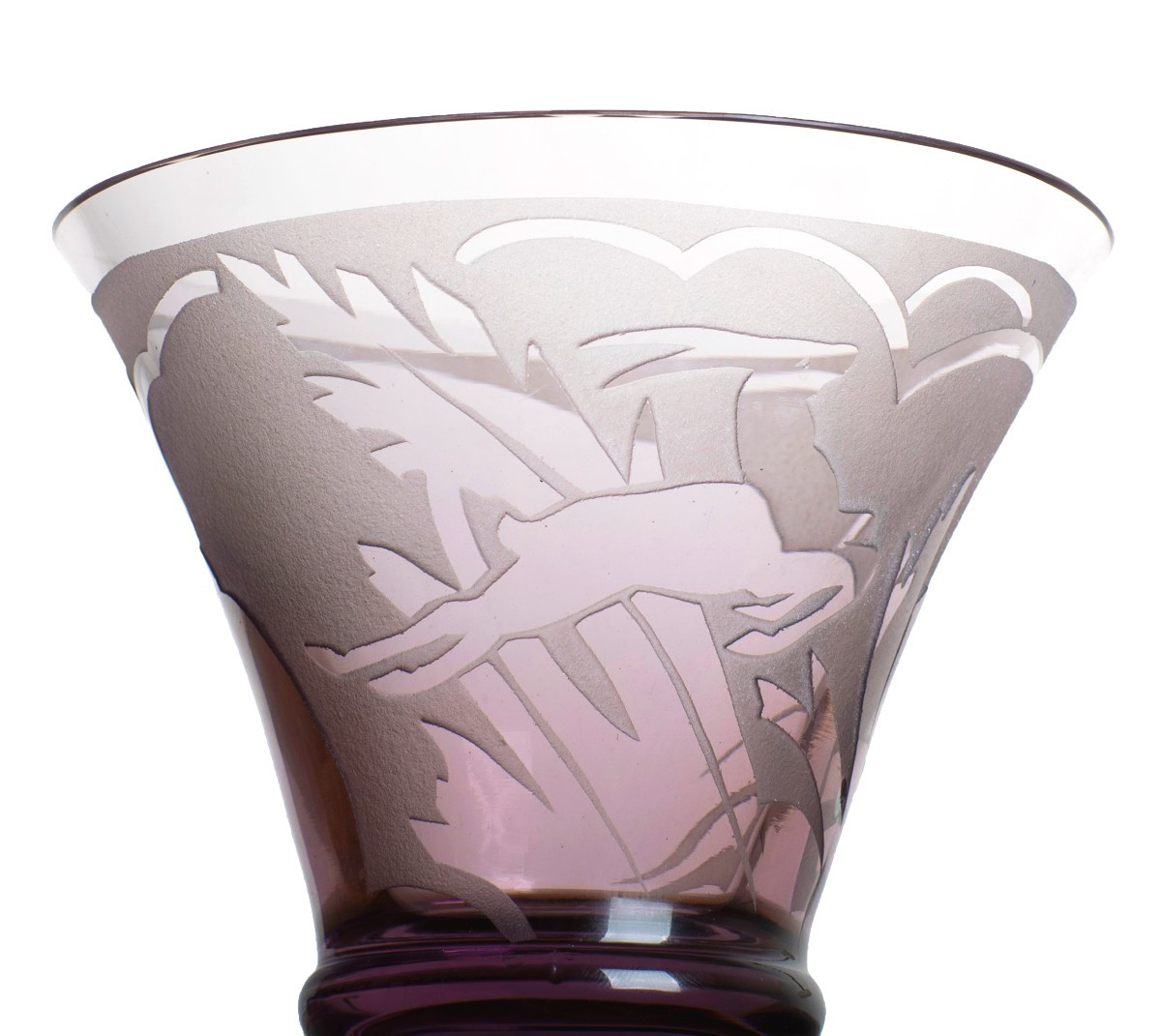 Vase Gazelle Art Deco 1930 Par Muller Frères Lunéville - Era Gallé, Daum, Delatte, Etling