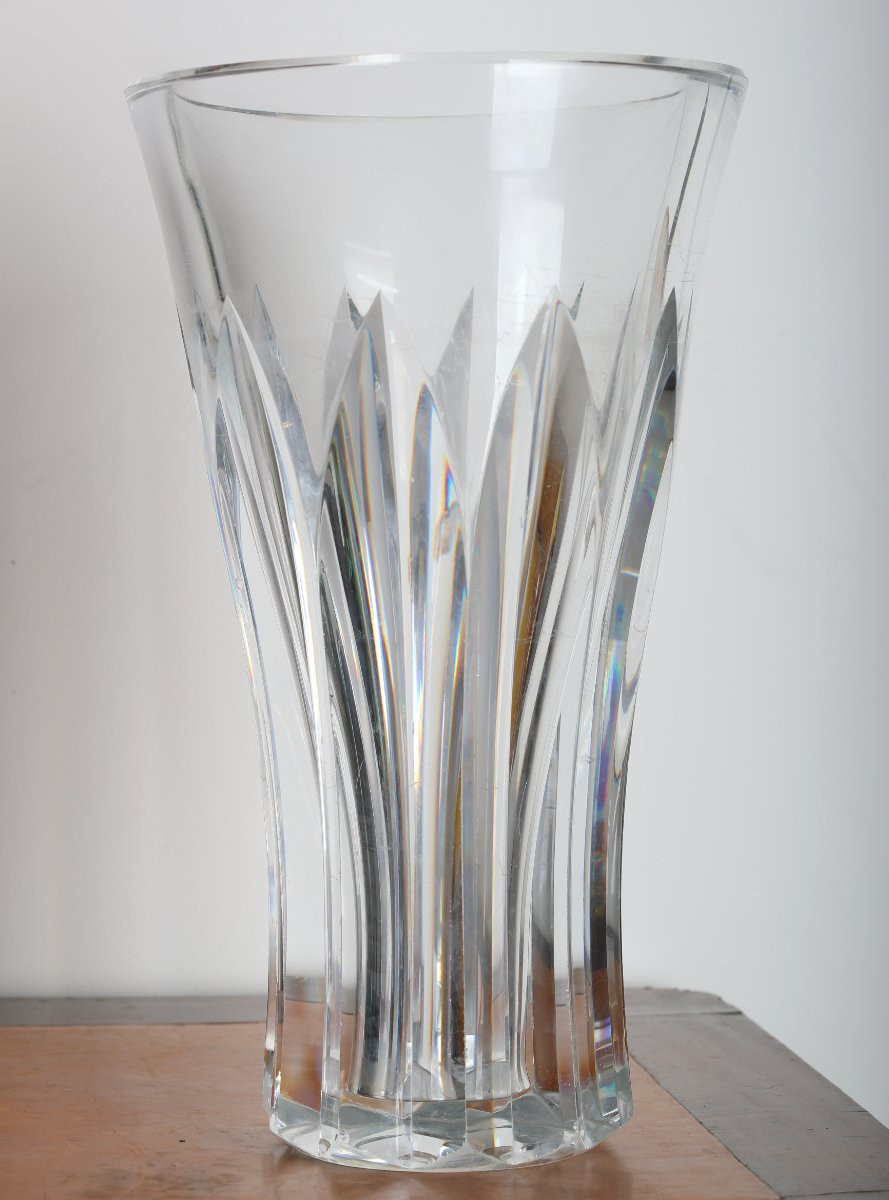 Vase Pauline En Cristal taillé Par Baccarat Era St Louis, l'Escalier de Cristal - 1950-1960-photo-3