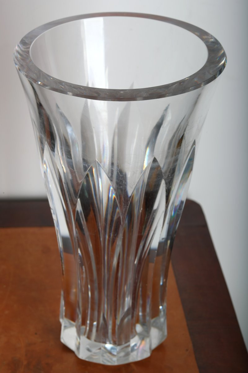 Vase Pauline En Cristal taillé Par Baccarat Era St Louis, l'Escalier de Cristal - 1950-1960-photo-4