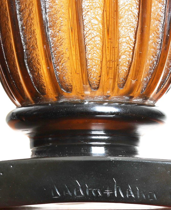 Important Vase floral moderniste stylisé Daum Nancy Era Gallé, Schneider, Muller  Art Deco 1930-photo-4