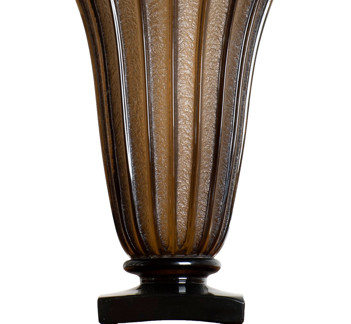 Important Vase floral moderniste stylisé Daum Nancy Era Gallé, Schneider, Muller  Art Deco 1930-photo-1