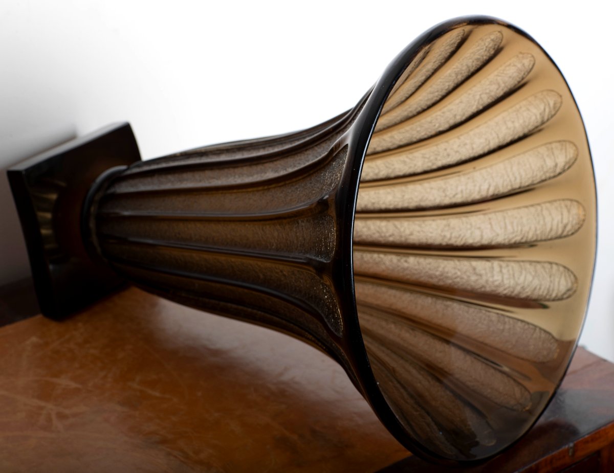 Important Vase floral moderniste stylisé Daum Nancy Era Gallé, Schneider, Muller  Art Deco 1930-photo-5