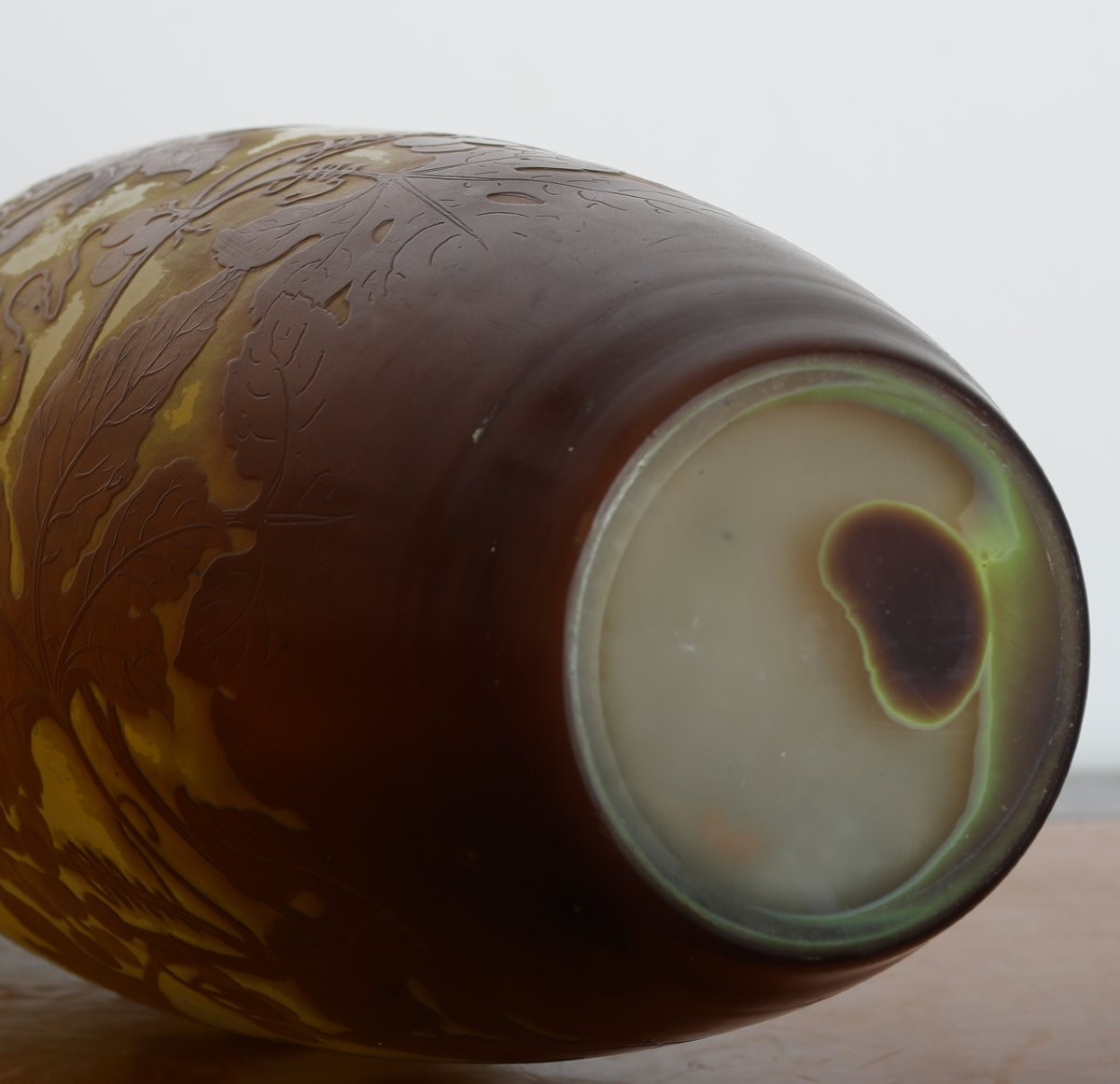 Tall Vase With Vine Berries By Emile Gallé, Circa 1900, Art Nouveau Era Daum, Muller, Delatte-photo-6