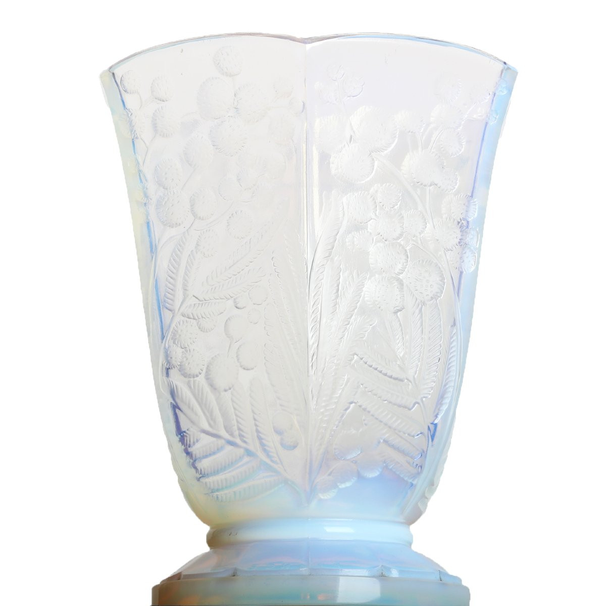 Opalescent Vase Mimosas Etling Art Deco 1930 Era Sabino, Daum, Lalique, d'Avesn, Muller-photo-1