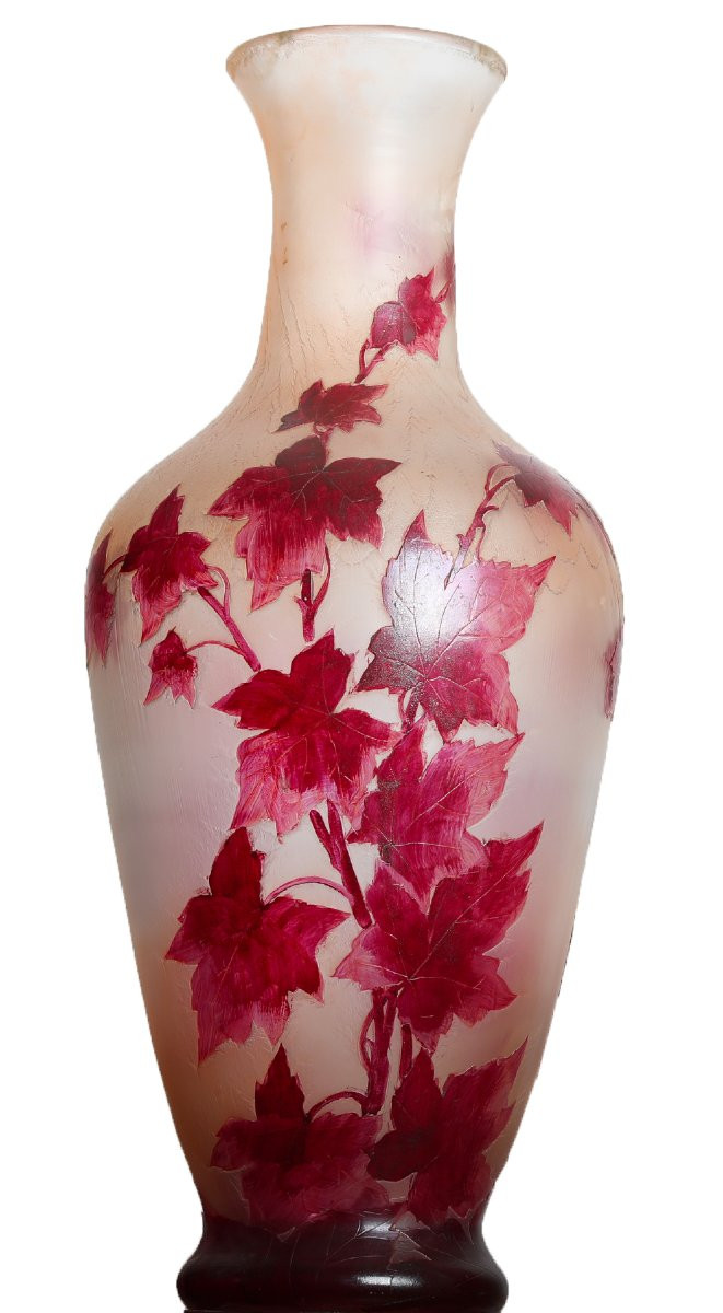 Paire de Vases 1910 Rubis 44 Cm Par François-Théodore Legras (1839-1916) - Art Nouveau era Daum-photo-1