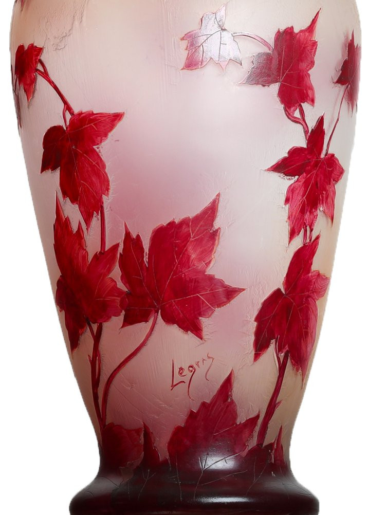 Paire de Vases 1910 Rubis 44 Cm Par François-Théodore Legras (1839-1916) - Art Nouveau era Daum-photo-3