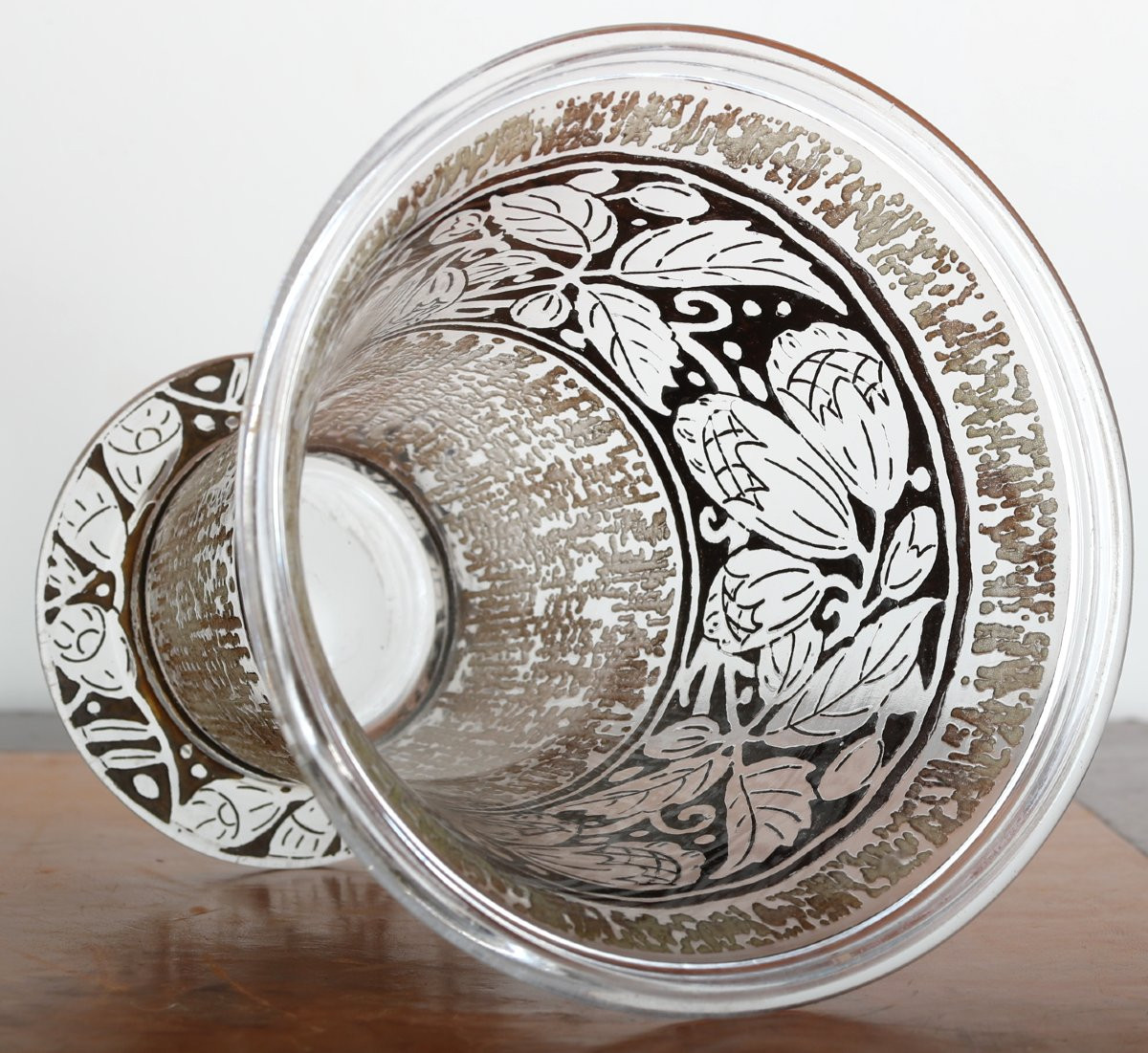 Rare Daum Nancy Vase Engraved By Gallé, Schneider, Muller, Lalique, Art Deco 1923-1925-photo-5