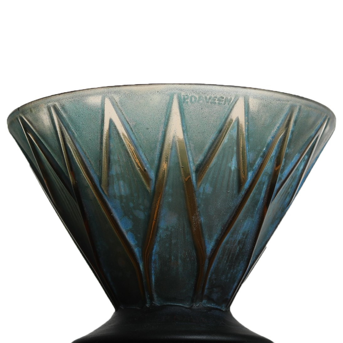 Coupe feuilles stylisées par Pierre d'Avesn Art Deco 1930 - Daum, Muller, Lalique -photo-2