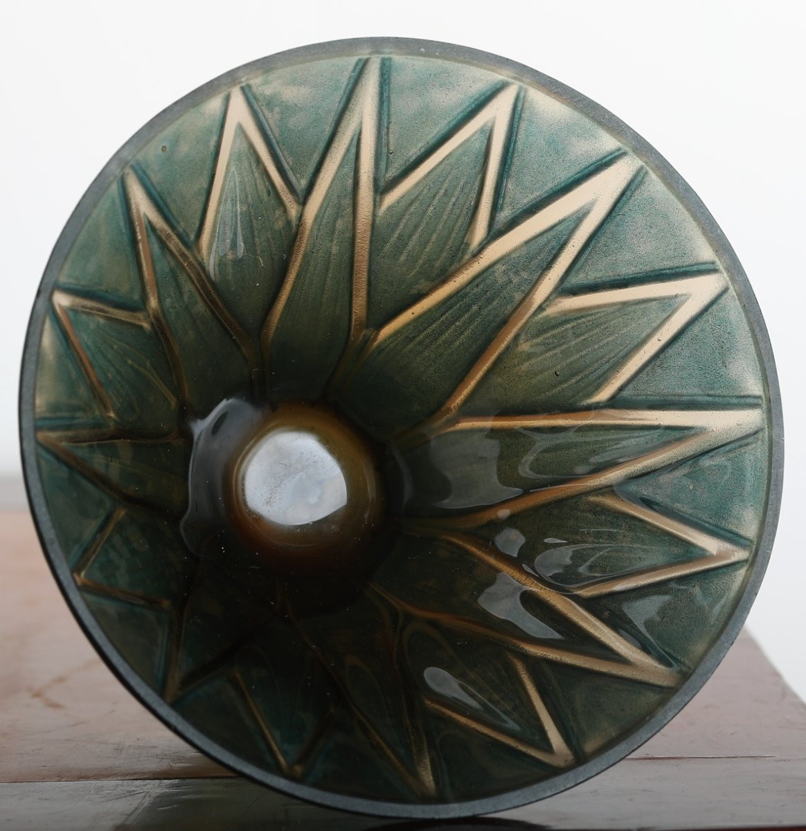 Coupe feuilles stylisées par Pierre d'Avesn Art Deco 1930 - Daum, Muller, Lalique -photo-4