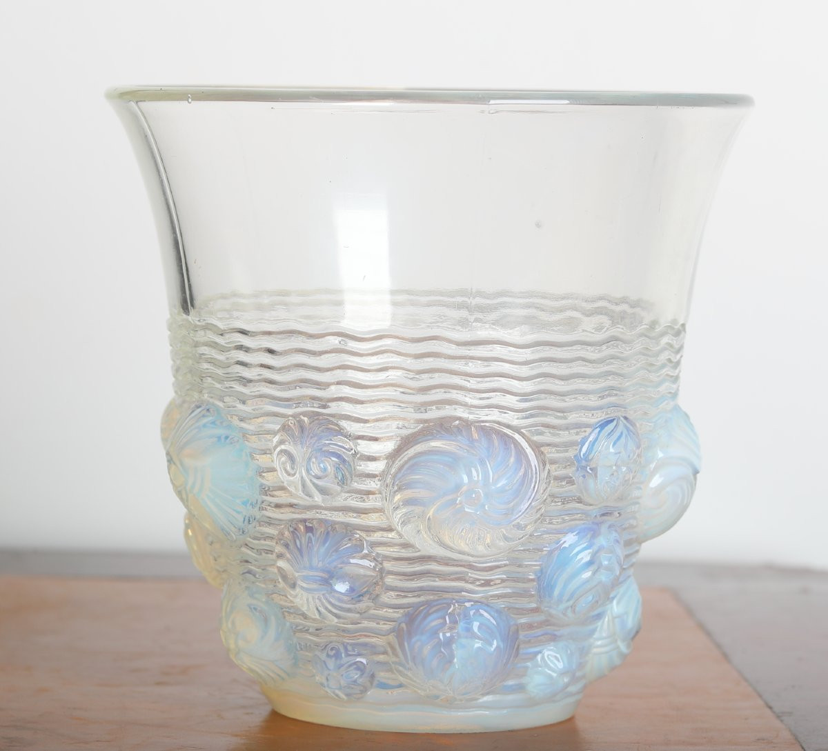 Vase Aux Coquillages opalescent Par Verlys Art Deco 1930 Era Daum, Gallé, d'Argental, Schneider-photo-5