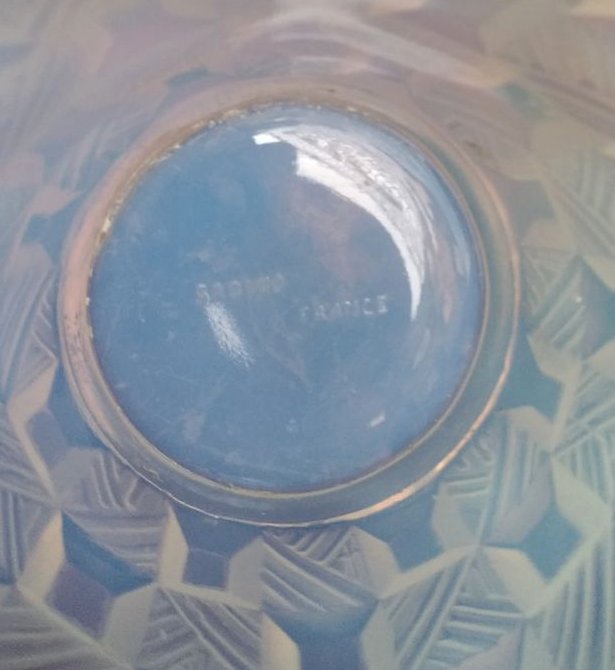 Vase rond aux damiers par Sabino 1878-1961 Art Deco 1930 Era Daum, Lalique, d'Avesn, Muller-photo-4