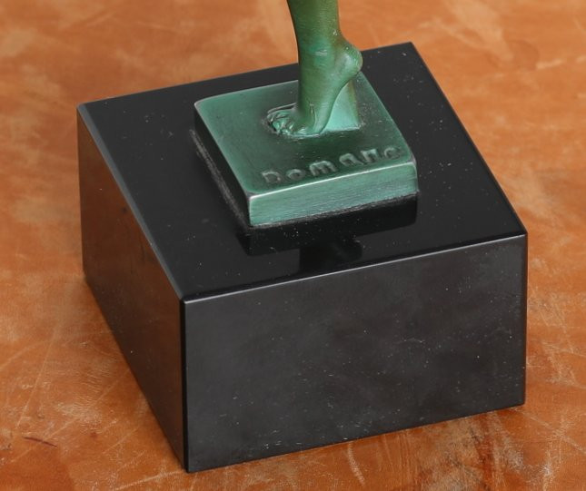 Atalante Sculpture 12,6" By Demarco, Diana Huntress By Max Le Verrier - 1928 Art Deco -photo-4