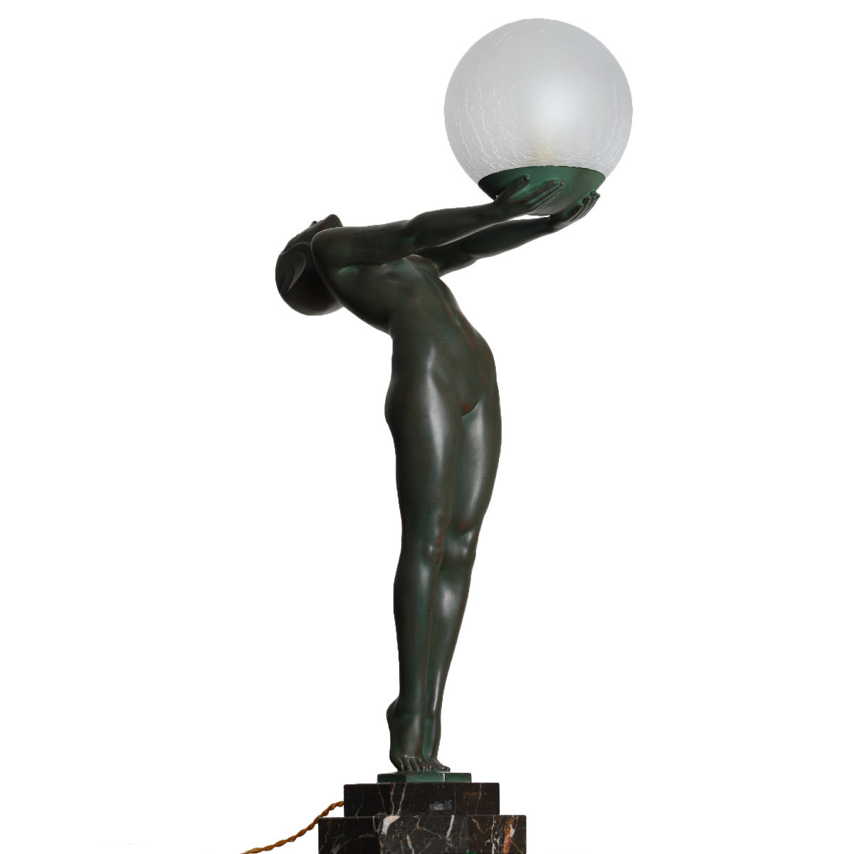 Lampe sculpture éclairante "Clarté Lumina" 65 cm Par Le Verrier - 1930 Art Deco-photo-2