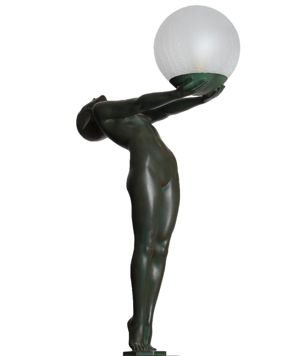 Lampe sculpture éclairante "Clarté Lumina" 65 cm Par Le Verrier - 1930 Art Deco-photo-1