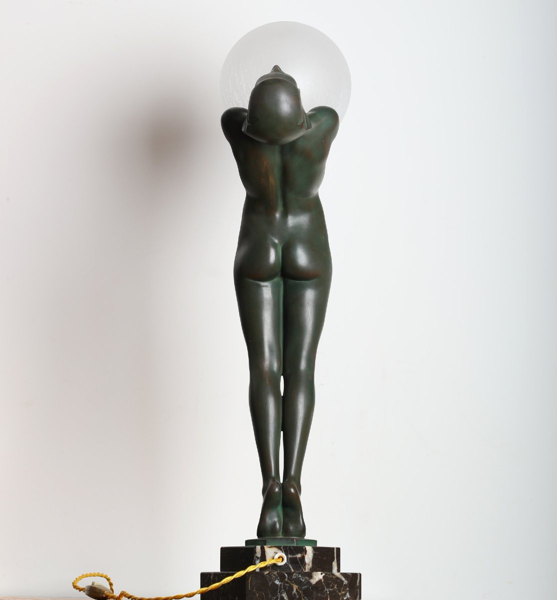 Lampe sculpture éclairante "Clarté Lumina" 65 cm Par Le Verrier - 1930 Art Deco-photo-4