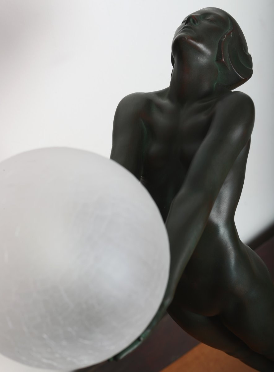 Lampe sculpture éclairante "Clarté Lumina" 65 cm Par Le Verrier - 1930 Art Deco-photo-6