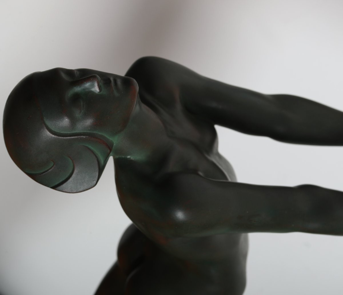 Lampe sculpture éclairante "Clarté Lumina" 65 cm Par Le Verrier - 1930 Art Deco-photo-7