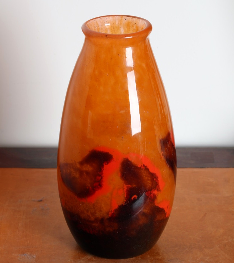Large Vase By Degué, David Gueron, Art Deco, 1930s, Daum, Muller, Delatte, Schneider-photo-3
