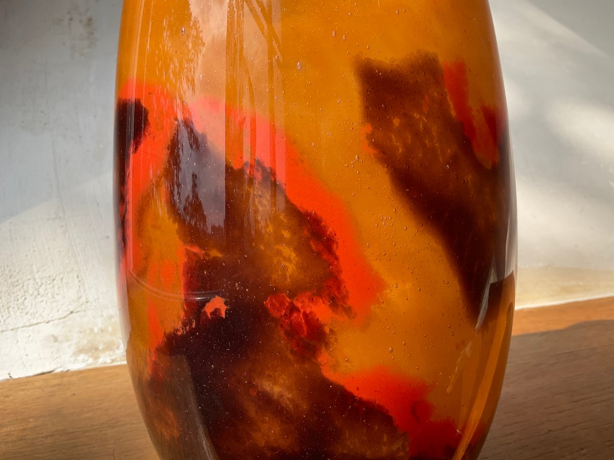 Large Vase By Degué, David Gueron, Art Deco, 1930s, Daum, Muller, Delatte, Schneider-photo-5