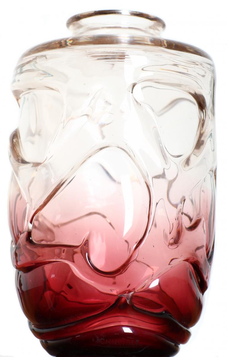 Vase Charles Schneider Cordée Le Verre Français Art Deco