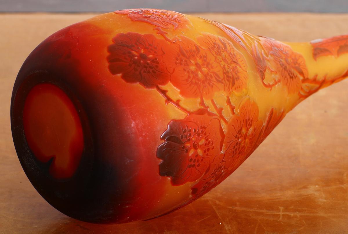 Tall Vase Signed d'Argental Art Nouveau-photo-4