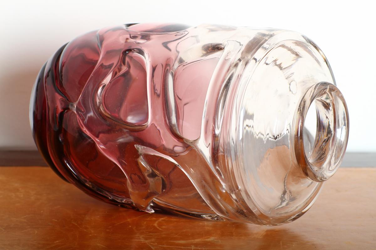 Vase Charles Schneider Cordée Le Verre Français Art Deco-photo-1