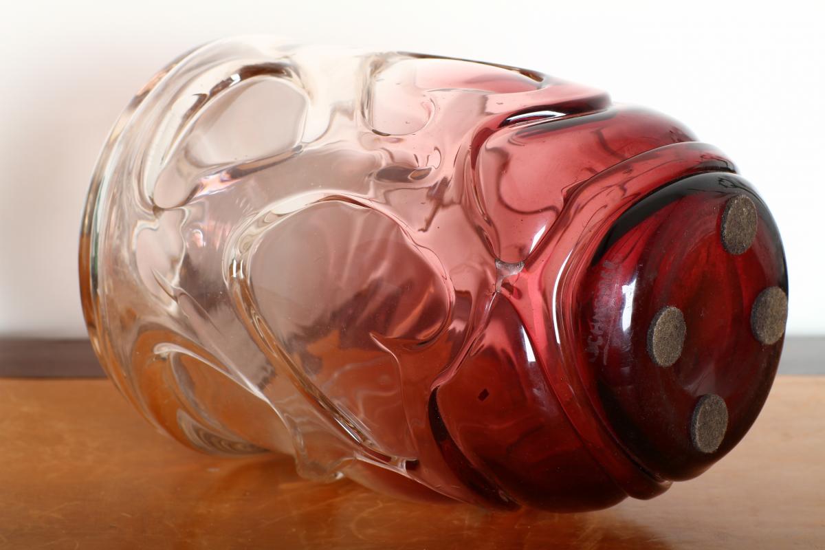 Vase Charles Schneider Cordée Le Verre Français Art Deco-photo-2